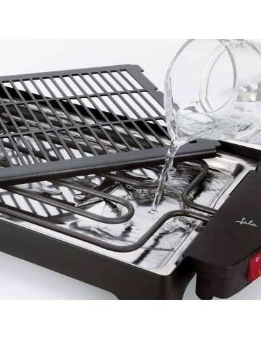 Barbacoa Eléctrica JATA EBQ2 2000W Negra sin humos Interior Exterior