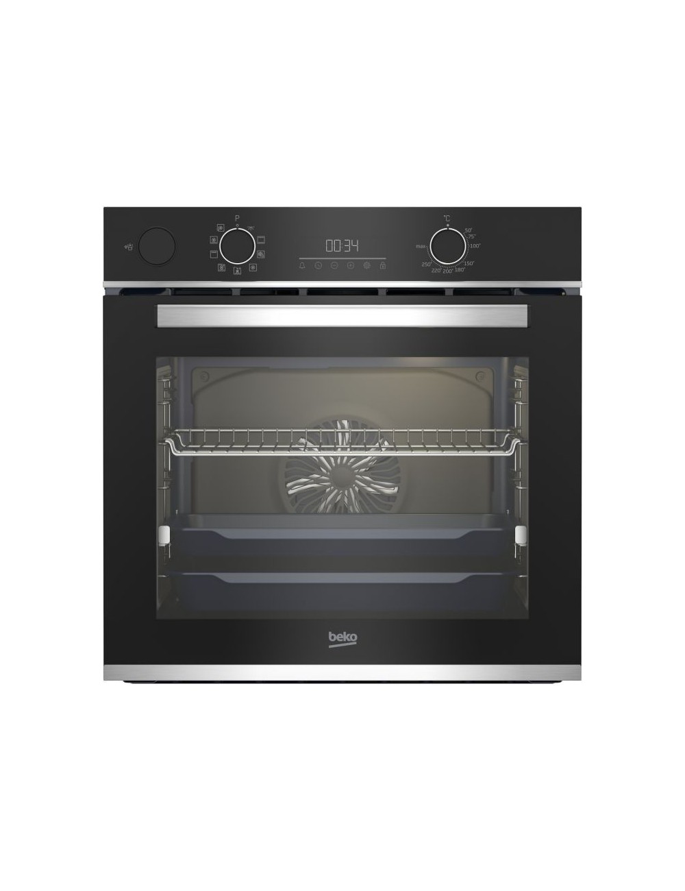 Beko Horno BBIS13300XMSE Vapor Negro 72L Guías Clase A+ Beko - 1