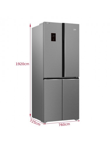 Beko Frigorífico Americano 4 Puertas GNE480E30ZXPN 1’92m Inox NoFrost Clase F Beko - 3