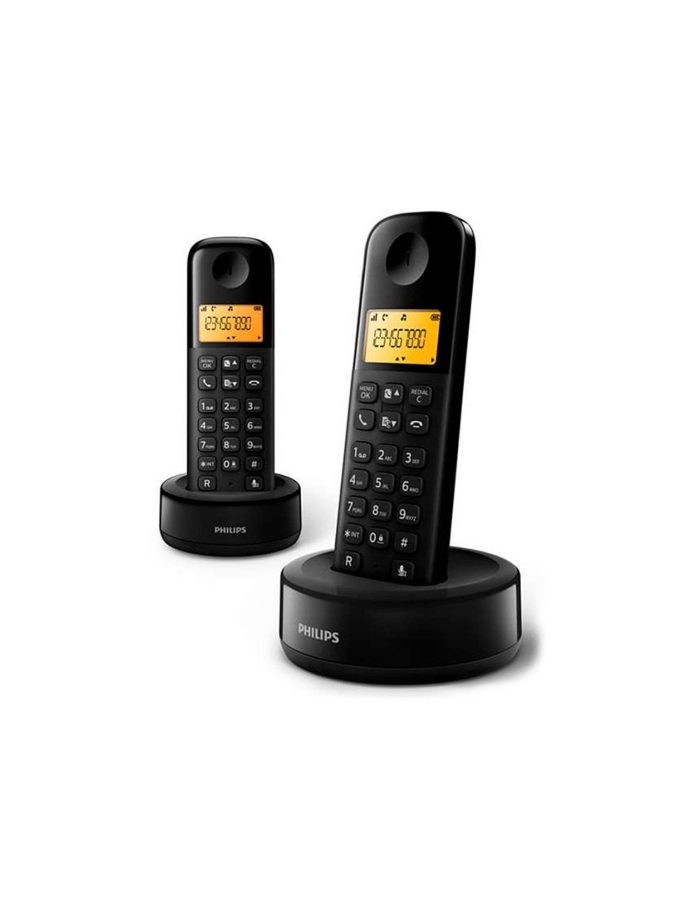 PHILIPS TELEFONO INAL. D1602B  DUO BASICO NEGRO Philips - 1