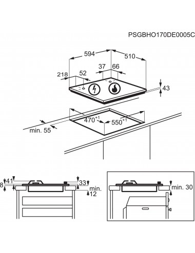 Electrolux Encimera Gas EGS6414X 4 Fuegos Inox 60cm Electrolux - 2
