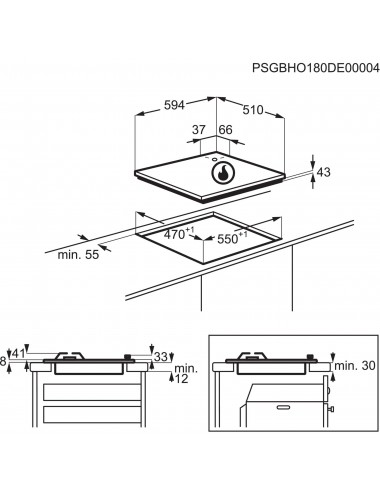 Electrolux Encimera Gas EGS6414X 4 Fuegos Inox 60cm Electrolux - 3