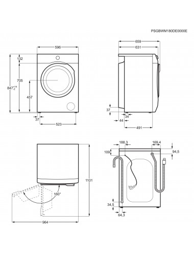 Electrolux Lavadora Carga Frontal EW6F5142FB 10kg Blanca 1400 Rpm Clase A  Electrolux - 2