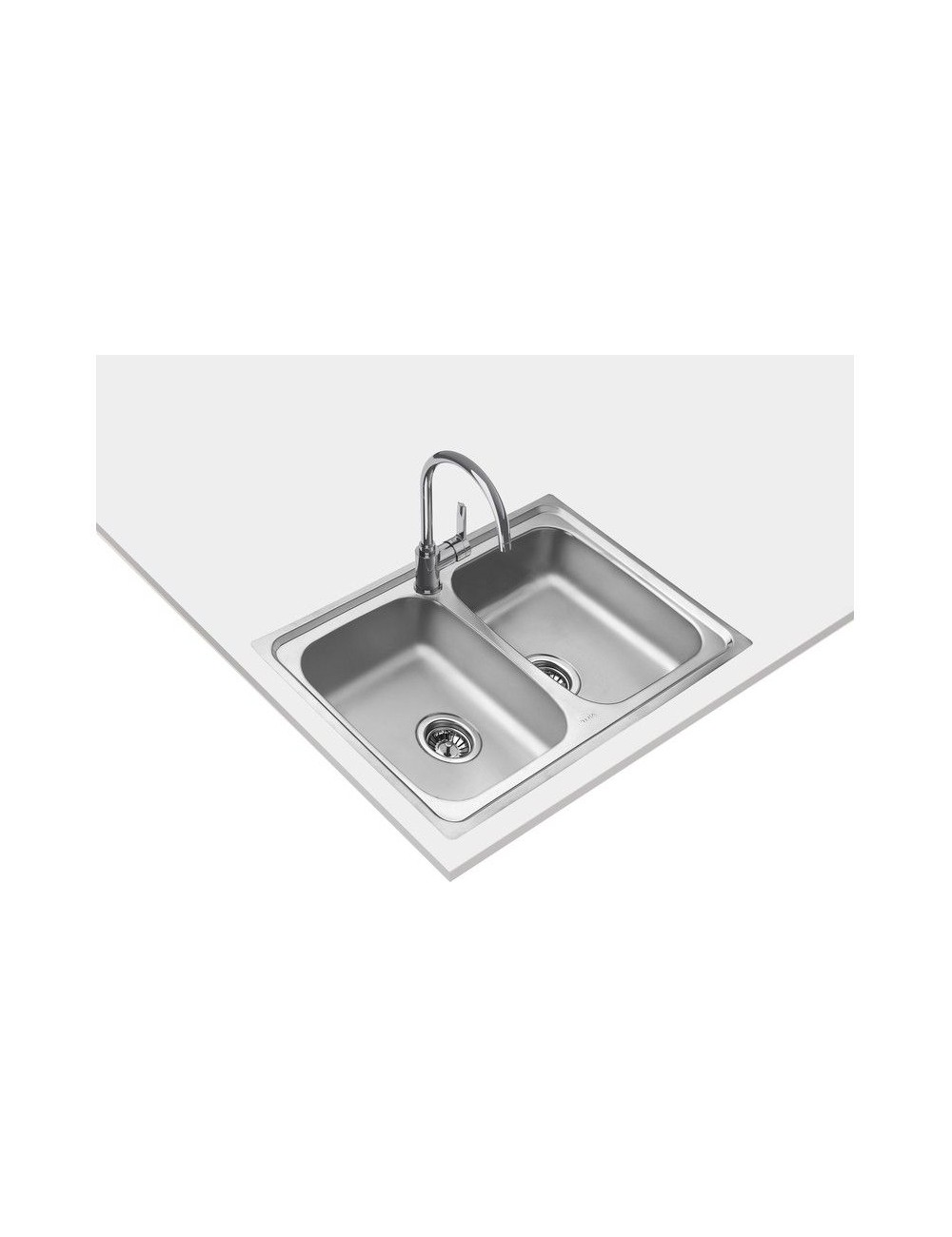 Teka STARBRIGHT 80 E-XP 2C Lavabo sobre-encimera Rectangular Acero inoxidable