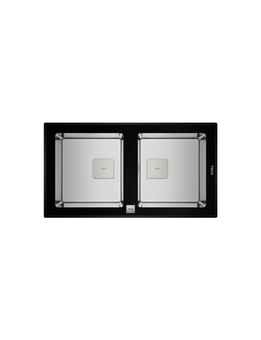 Teka Diamond RS15 2C 86 Lavabo sobre-encimera Rectangular Acero inoxidable vidrio