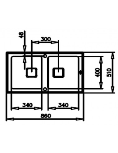 Teka Diamond RS15 2C 86 Lavabo sobre-encimera Rectangular Acero inoxidable vidrio