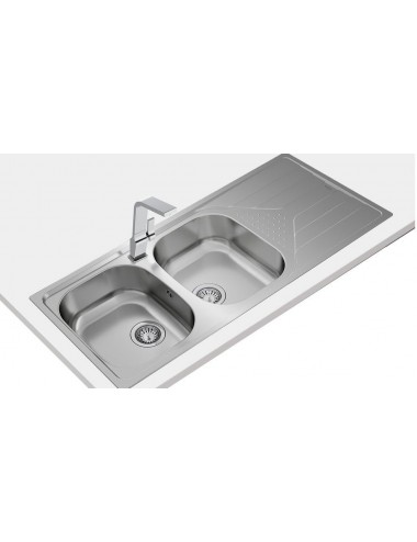 Teka UNIVERSE 80 T-XP 2C 1E Lavabo sobre-encimera Rectangular Acero inoxidable