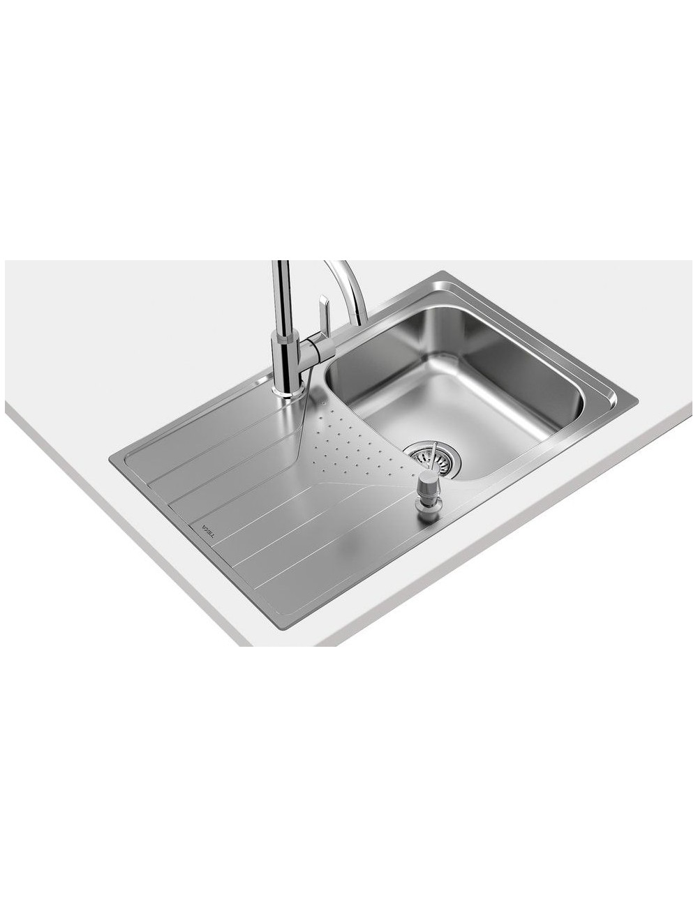 Teka TEKAWAY UNIVERSE 45 T-XP 1C 1E REV Lavabo sobre-encimera Rectangular Acero inoxidable