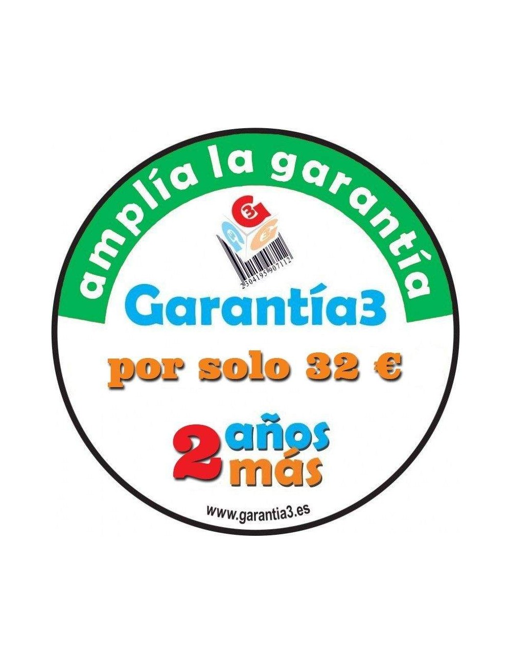 Extensión 2 años garantía Ampliación Valor máximo 250€