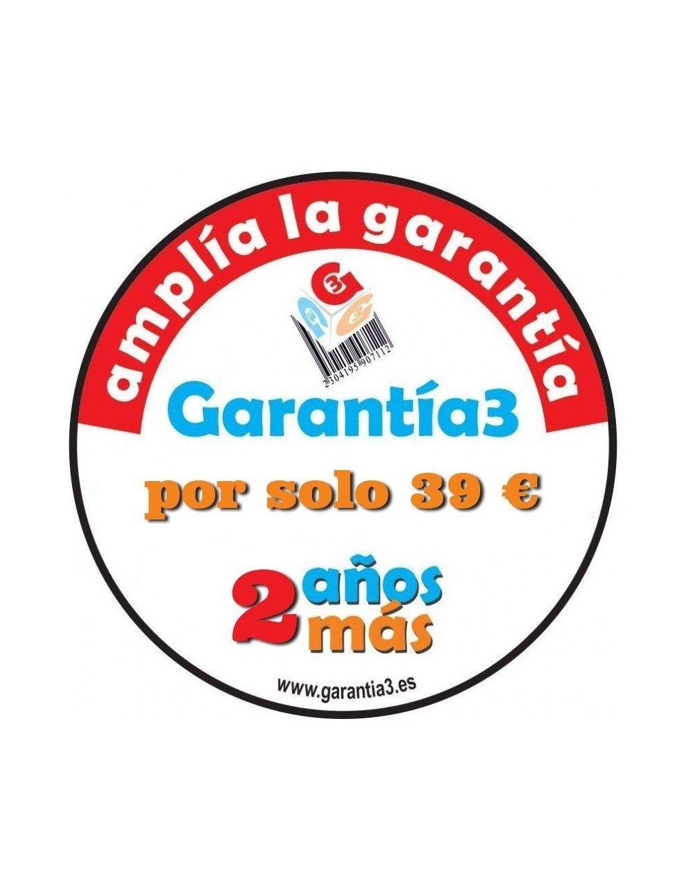 Extensión 2 años garantía Ampliación Valor máximo 500€