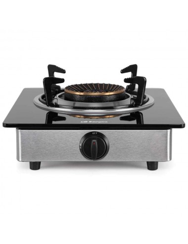 Orbegozo Hornillo Gas FO1720 1 Fuego Inox 30x39cm Gas Butano Cristal Templado Negro Orbegozo - 2