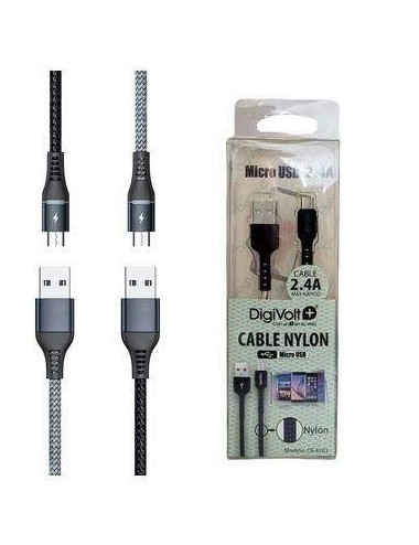 DIGIVOLT CABLE NYLON MICRO USB CB-8263 2.4A 1m. Digivolt - 1