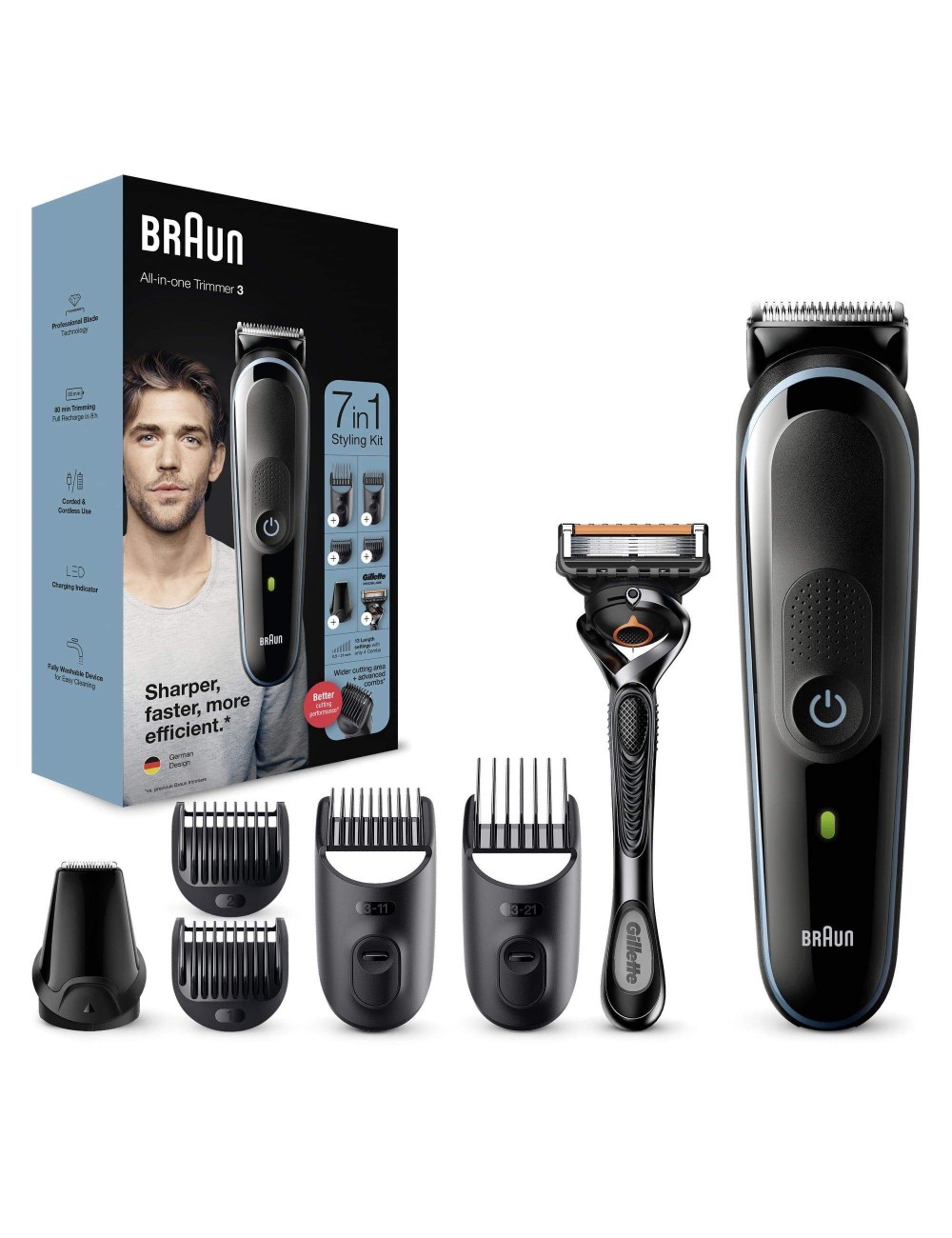 Braun All-in-one MGK3345 Negro, Azul Braun - 1