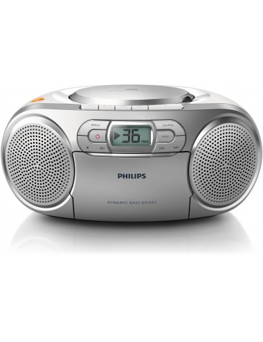 Philips Radio CD + Casette AZ127 Silver