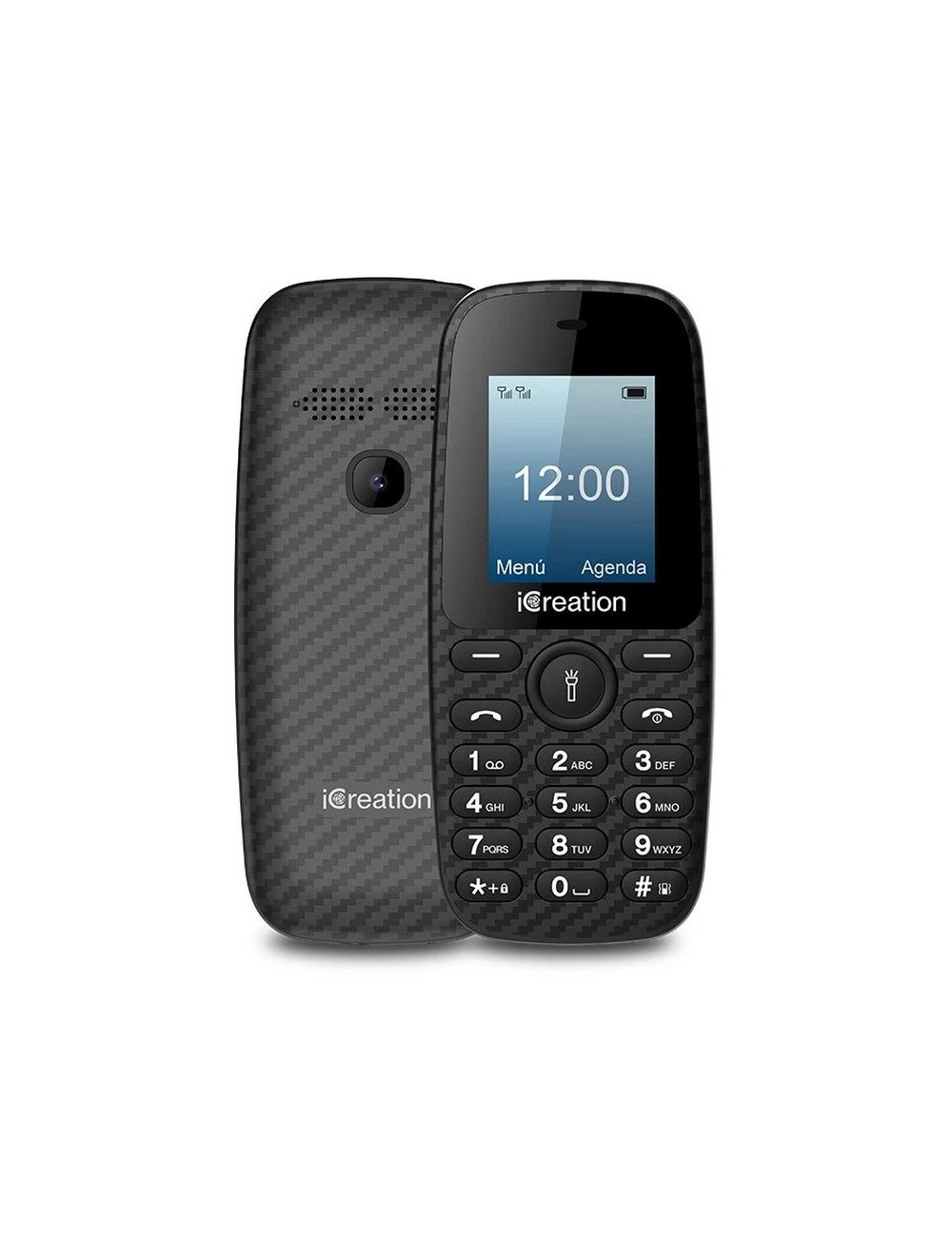iCreation Teléfono Móvil C10 1,7" Dual SIM Negro