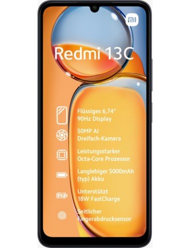 Xiaomi Teléfono Móvil REDMI 13C 6,74" HD+NFC 4+128Gb A13.0 BLACK