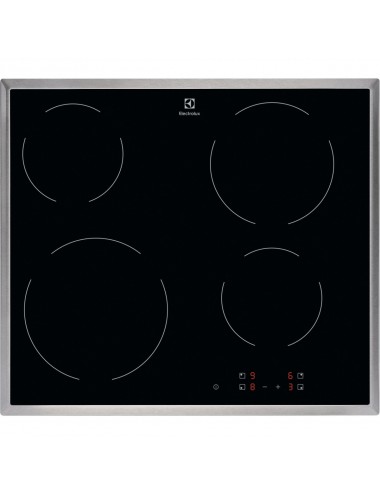 ELECTROLUX VITROCERÁMICA  SERIE 300 LRR6430M NEGRO, ACERO INOXIDABLE INTEGRADO 60 CM CERÁMICO 4 ZONA(S)