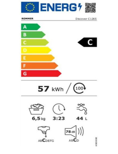 ROMMER LAVADORA DISCOVER-C1265 C/SUP/6,5KG/1200 RPM CLASE D