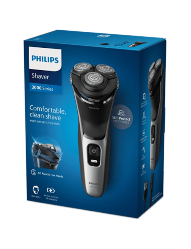 PHILIPS MAQUINA AFEITAR S3143/00 RECARGABLE 60M 5D W/DRY