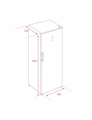 TEKA CONGELADOR RSF-75640 1,85m INOX N.F. CLASE E REF. 113330002