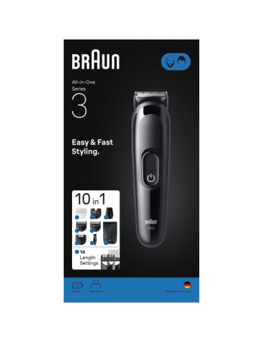 BRAUN CORTAPELOS + BARBA AIO-3560 SERIES 3 10 EN 1
