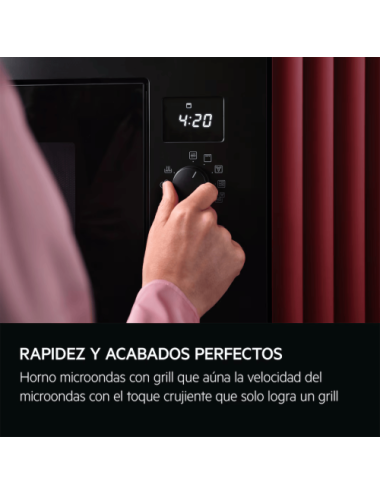 AEG HORNO-MICROONDAS OS5MG20EB INTEGRABLE NEGRO 25L