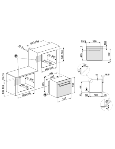 Smeg Horno SFP6401TVX1 Termoventilado Pirolítico Inox 70 L Clase A+