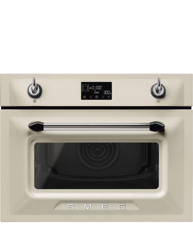 Smeg Horno SO4902M1P Vapor Clean Crema 40L Microondas Combinado Clase A+