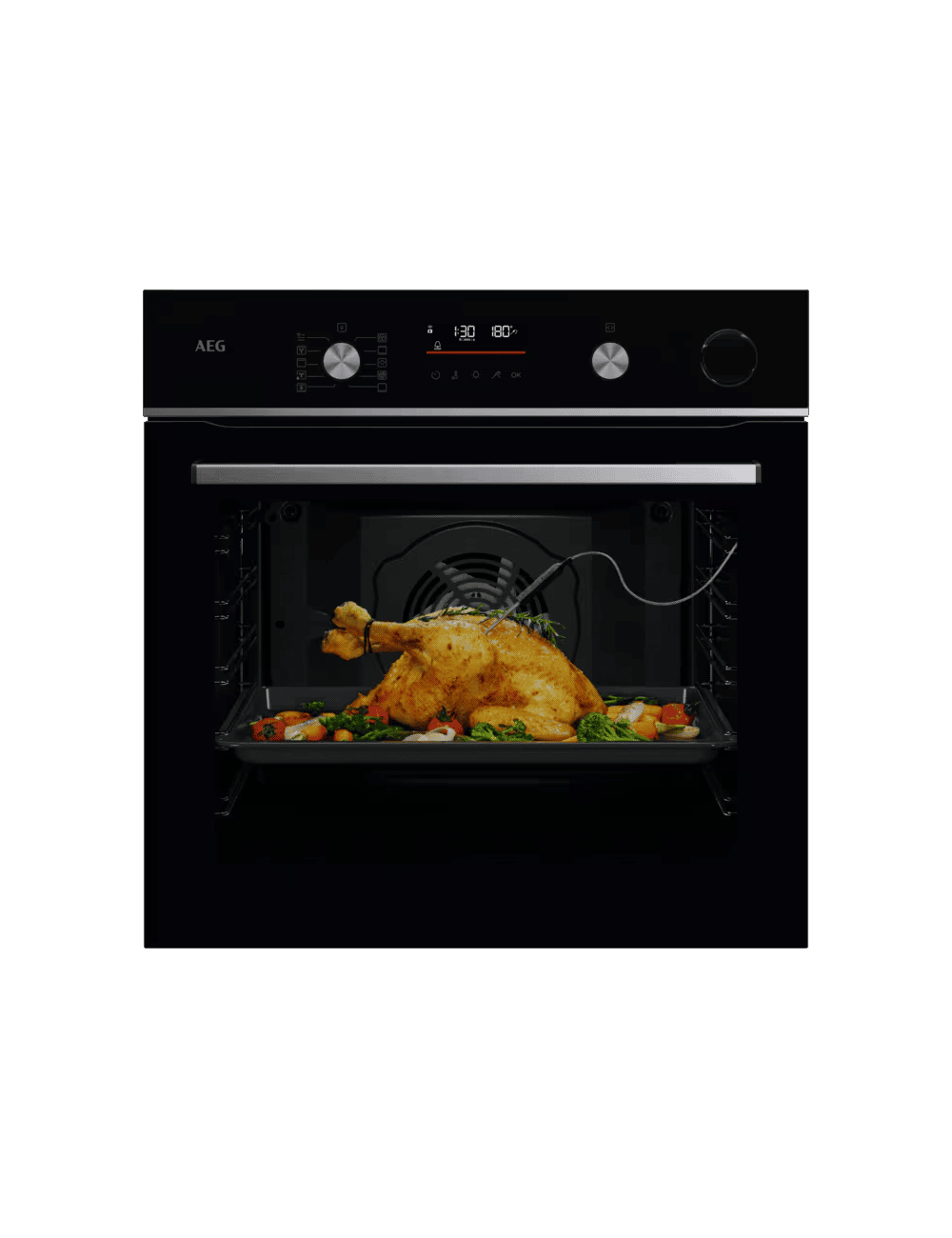 Horno AEG OR6PB51WSB SteamCrisp Negro 72L Pirolítico Clase A++