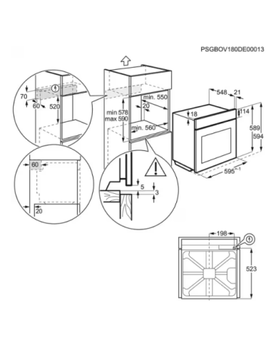 Horno AEG OR6PB51WSB SteamCrisp Negro 72L Pirolítico Clase A++