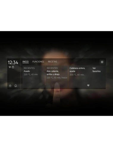 AEG Horno Compacto TP9SK821B Vapor ProAssist SteamPro Display CookSmart Touch+ 7,8″ WiFi Cristal Negro 45 L Clase A+