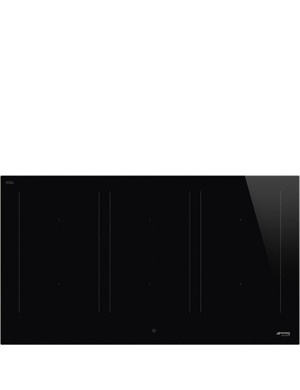 Smeg Placa Inducción SIM3964D Eclipse 90 cm Multizone Autovent 2.0 Cristal Negro 6 Zonas