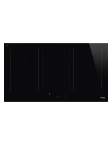 Smeg Placa Inducción SIM3964D Eclipse 90 cm Multizone Autovent 2.0 Cristal Negro 6 Zonas