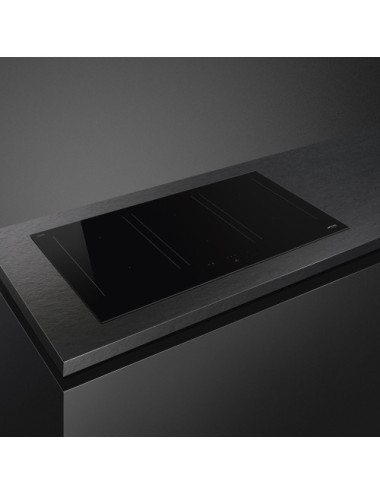 Smeg Placa Inducción SIM3964D Eclipse 90 cm Multizone Autovent 2.0 Cristal Negro 6 Zonas