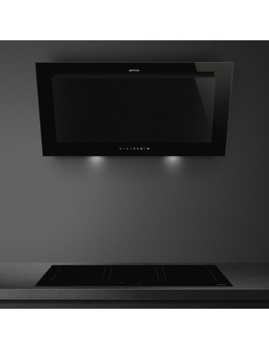 Smeg Placa Inducción SIM3964D Eclipse 90 cm Multizone Autovent 2.0 Cristal Negro 6 Zonas