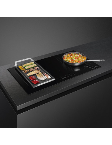 Smeg Placa Inducción SIM3964D Eclipse 90 cm Multizone Autovent 2.0 Cristal Negro 6 Zonas