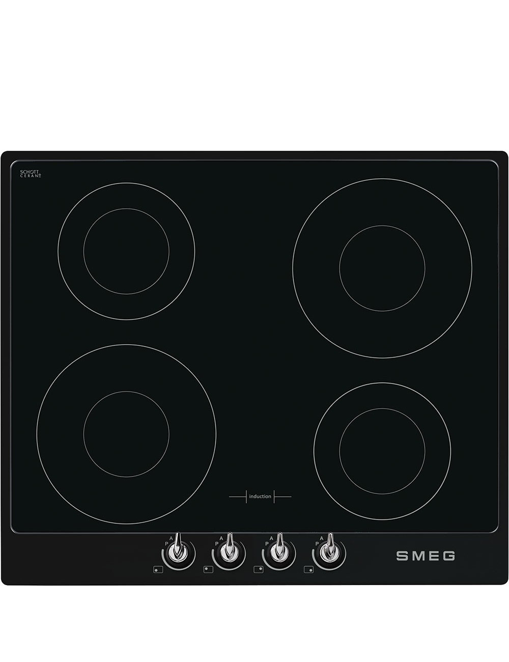Smeg Encimera SI964NM Vitrocerámica Negra 90 cm 4 Zonas Táctil