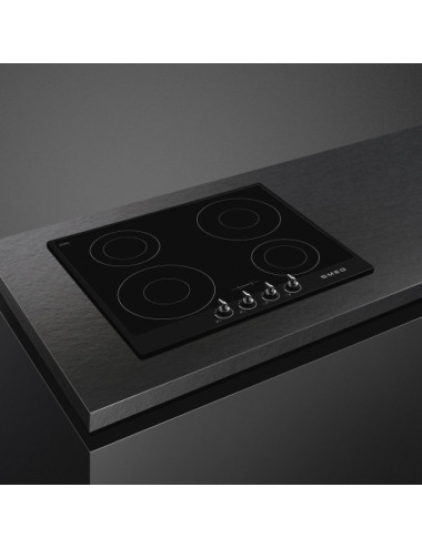 Smeg Encimera SI964NM Vitrocerámica Negra 90 cm 4 Zonas Táctil