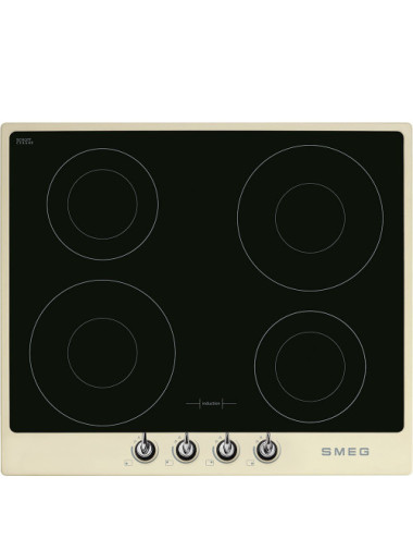 Smeg Encimera Vitrocerámica SI964PM 4 Zonas Táctil Negra 59cm Power Booster