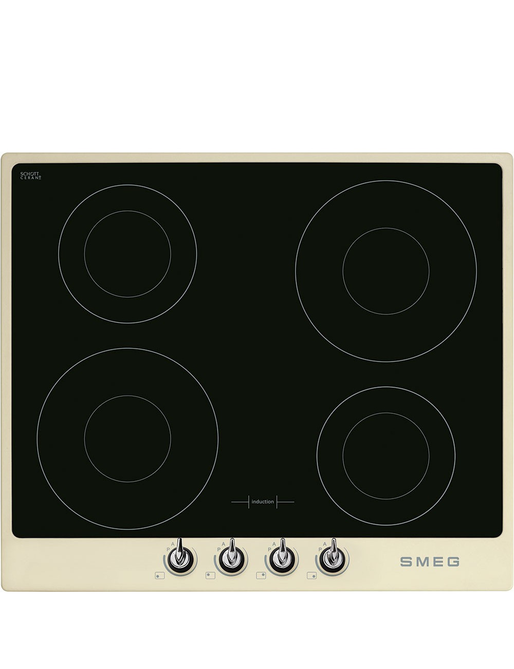 Smeg Encimera Vitrocerámica SI964PM 4 Zonas Táctil Negra 59cm Power Booster