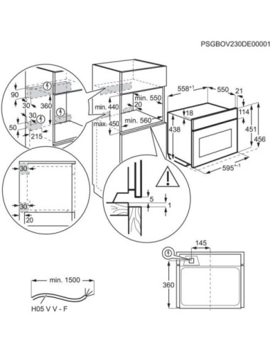 AEG Horno compacto TM5NK401B Microondas + Grill Explore LED WiFi Negro 44 L Multifunción