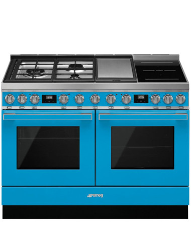 Smeg Cocina Portofino CPF120IGMPT Mixta Inducción/Gas 120cm Crema 2 Hornos Multifunción Vapor Clase A+