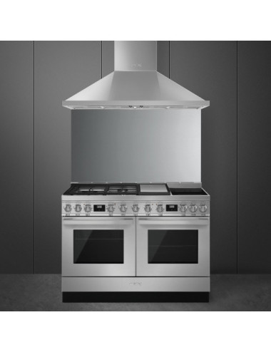Smeg Cocina Portofino CPF120IGMPX 120cm Acero Inoxidable Mixta 6 Zonas 2 Hornos Pirolíticos Clase A+
