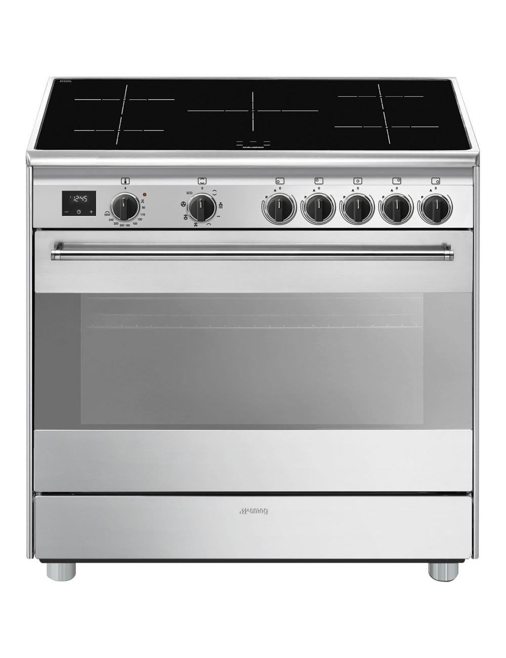 Smeg Cocina BG91IX2 Gas Inox 90cm 5 Zonas Horno Eléctrico 115L Clase A