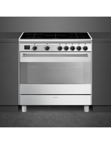 Smeg Cocina BG91IX2 Gas Inox 90cm 5 Zonas Horno Eléctrico 115L Clase A