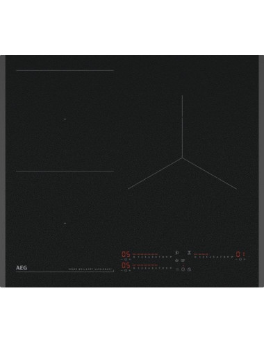 AEG Placa Inducción TI63IQ30FZ SaphirMatt Serie 8000 Sense Boil&Fry 60 cm 3 Zonas Puente Hob2Hood Negro Mate