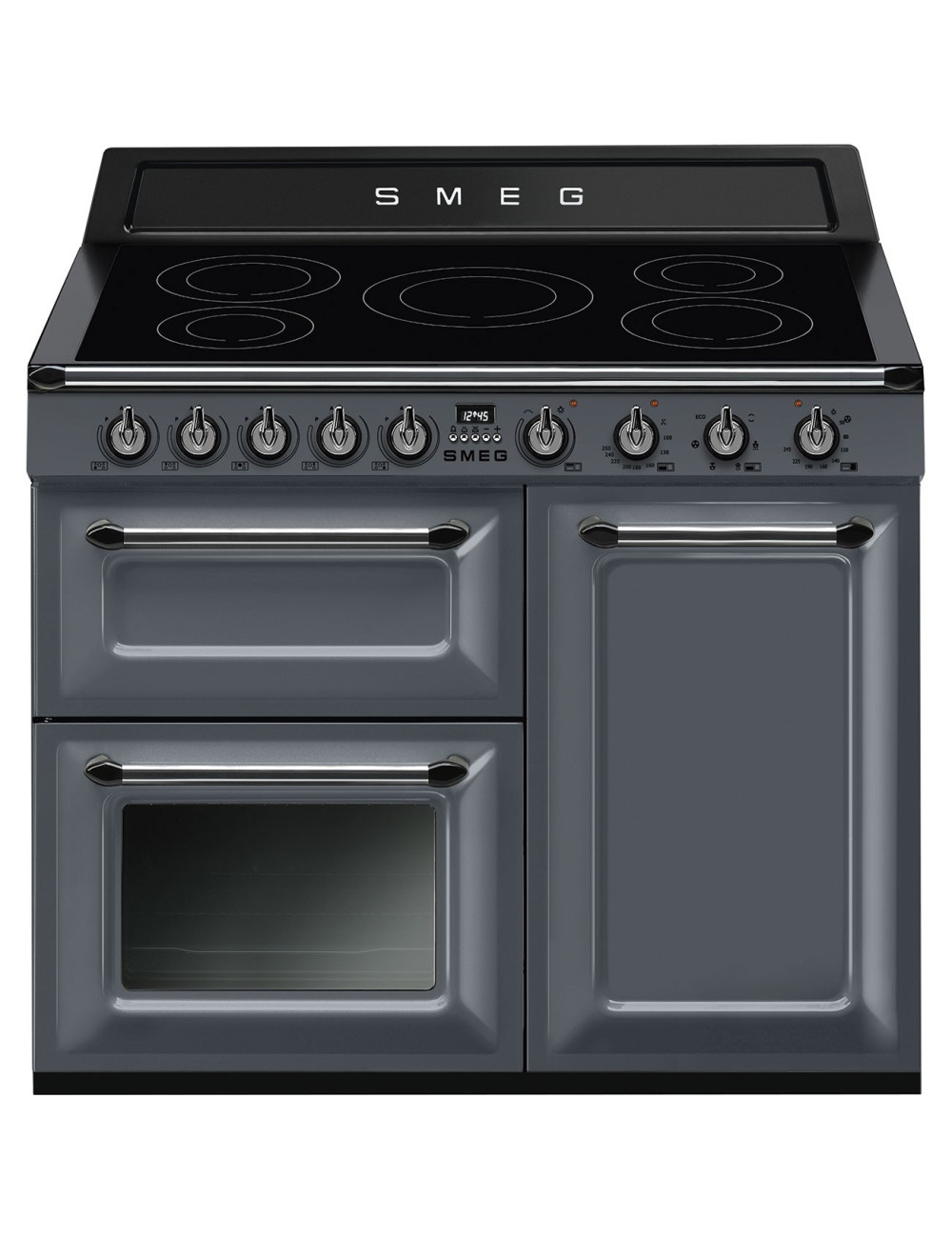 Smeg Cooker Victoria TR103IGR2 Inducción 100×60 cm Slate Grey 3 Hornos Vapor Clean Clase A/B