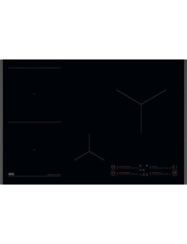AEG Placa Inducción TI84IB30FB 4 Zonas FlexiBridge Negro 80cm Hob2Hood