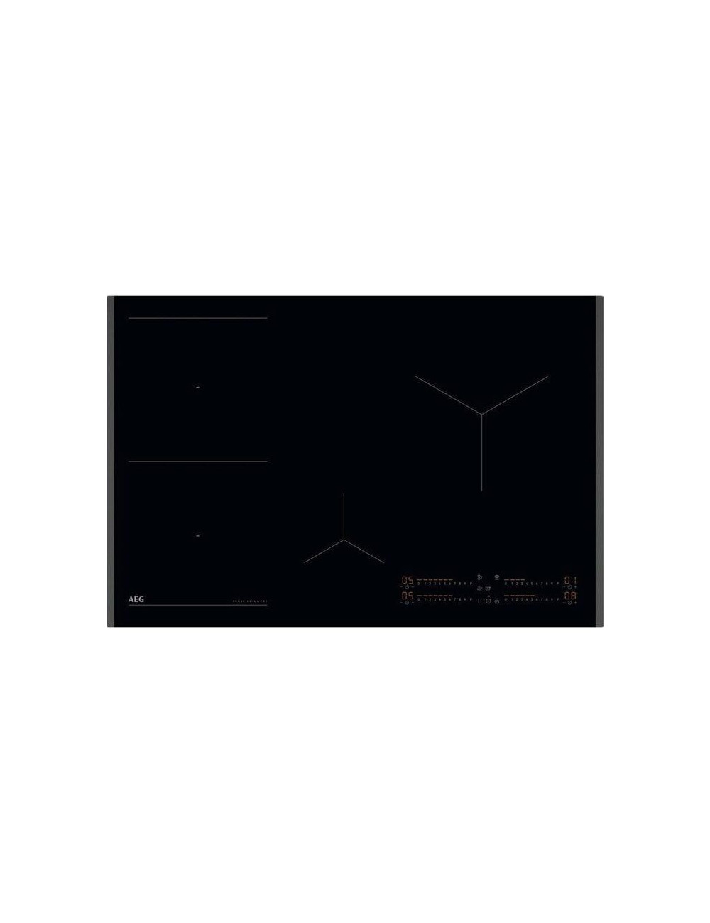 AEG Placa Inducción TI84IB30FB 4 Zonas FlexiBridge Negro 80cm Hob2Hood
