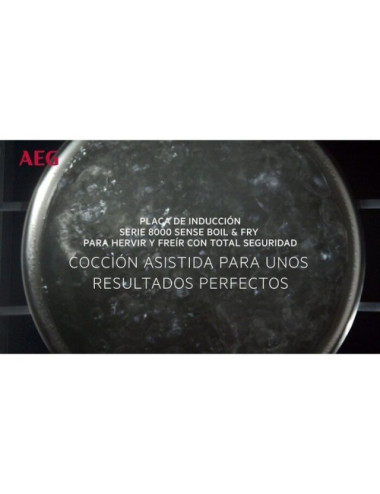 AEG Placa Inducción TI84IB30FB 4 Zonas FlexiBridge Negro 80cm Hob2Hood